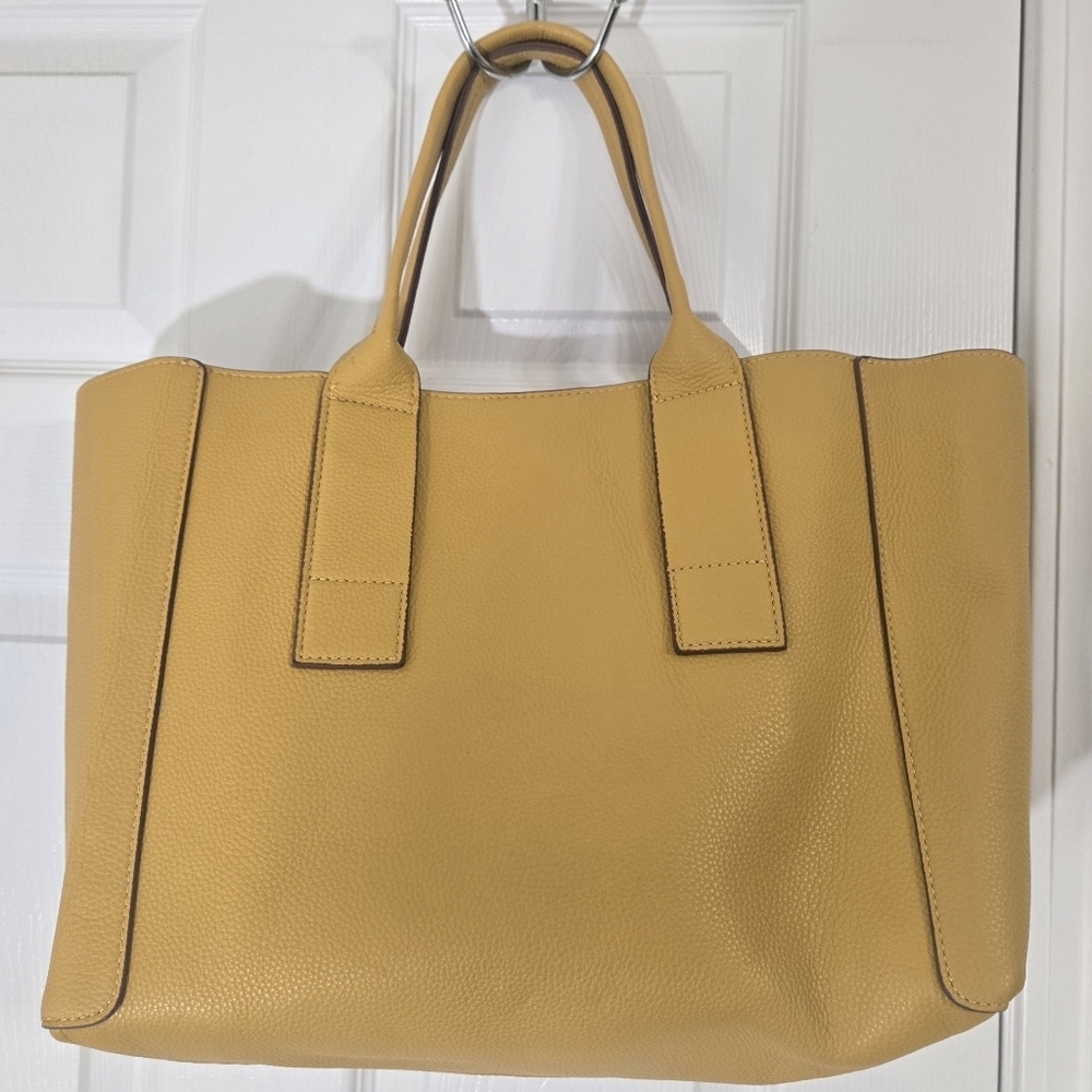 MNG Mango/Mustard Yellow Tote Purse Bag Boho Office Beachy Travel